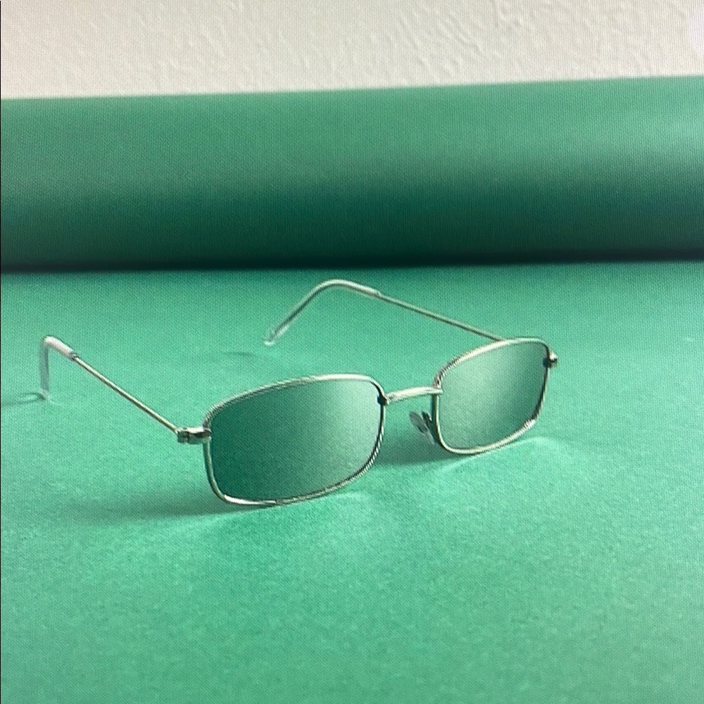 Silver Rectangular Sunglasses